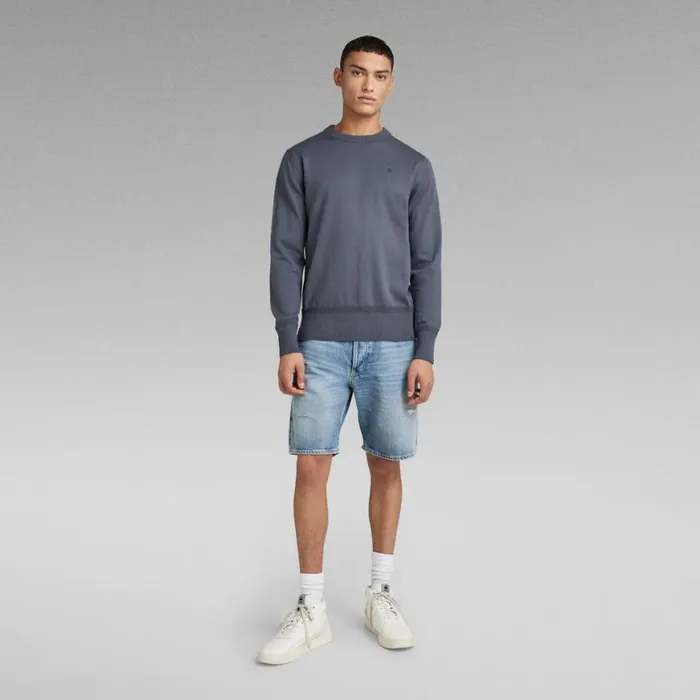Sweaters Men GStar RAW Premium Core Knitted Sweater Fantem Blue