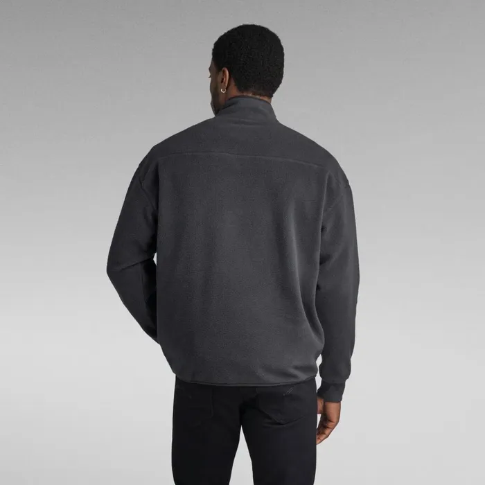Sweatshirts and Hoodies Men GStar RAW Fleece Half Zip Loose Sweater Shadow