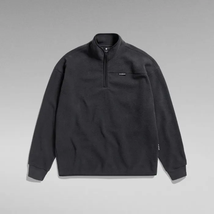Sweatshirts and Hoodies Men GStar RAW Fleece Half Zip Loose Sweater Shadow