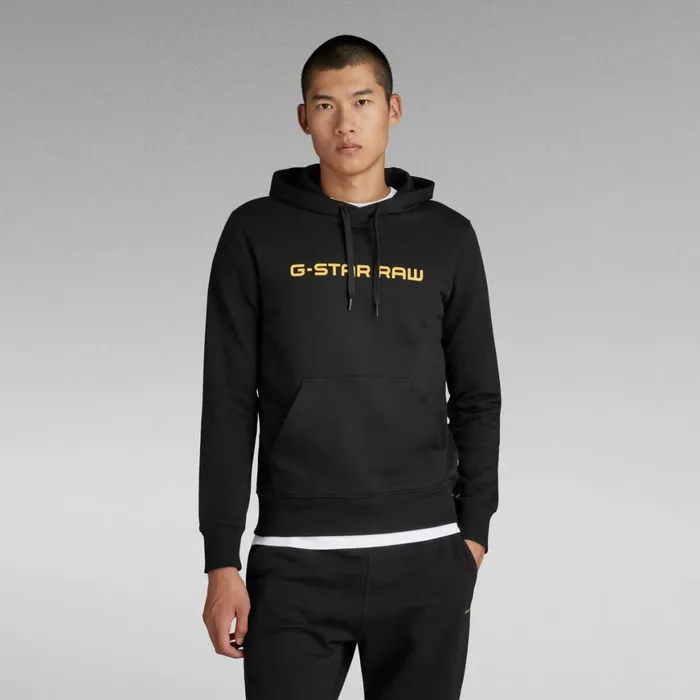 Sweatshirts and Hoodies Men GStar RAW Graphic Core Hooded Sweater Dark Black