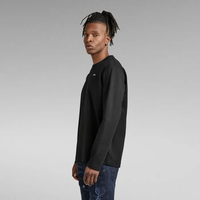 Sweatshirts and Hoodies Men GStar RAW Lightweight Sweater Dark Black