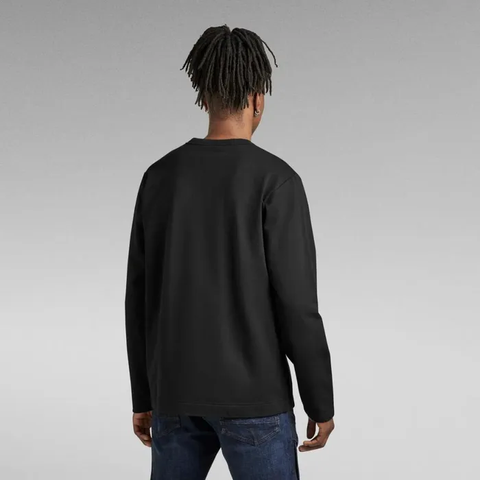 Sweatshirts and Hoodies Men GStar RAW Lightweight Sweater Dark Black