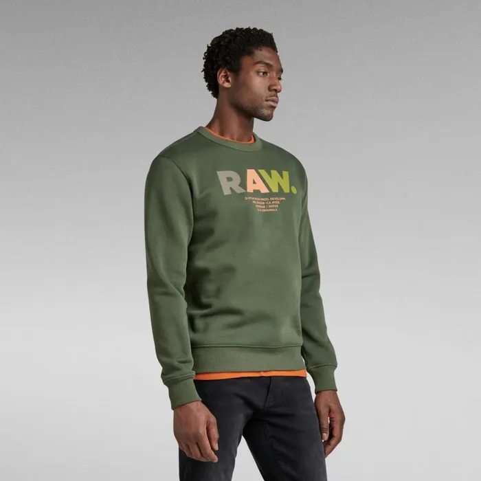 Sweatshirts and Hoodies Men GStar RAW Multi Colored RAW Sweater Light Hunter