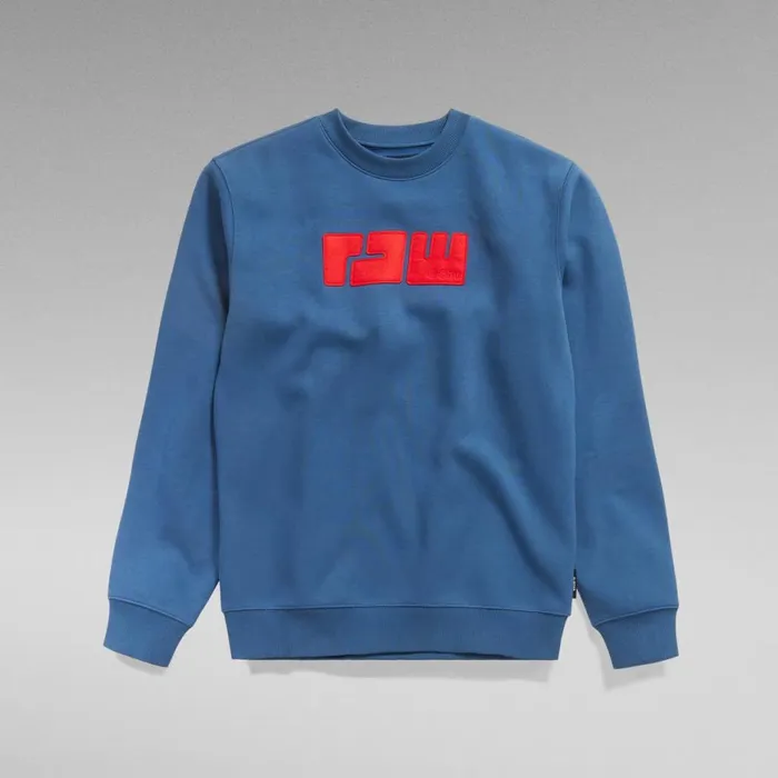 Sweatshirts and Hoodies Men GStar RAW RAW Felt Sweater Rank Blue