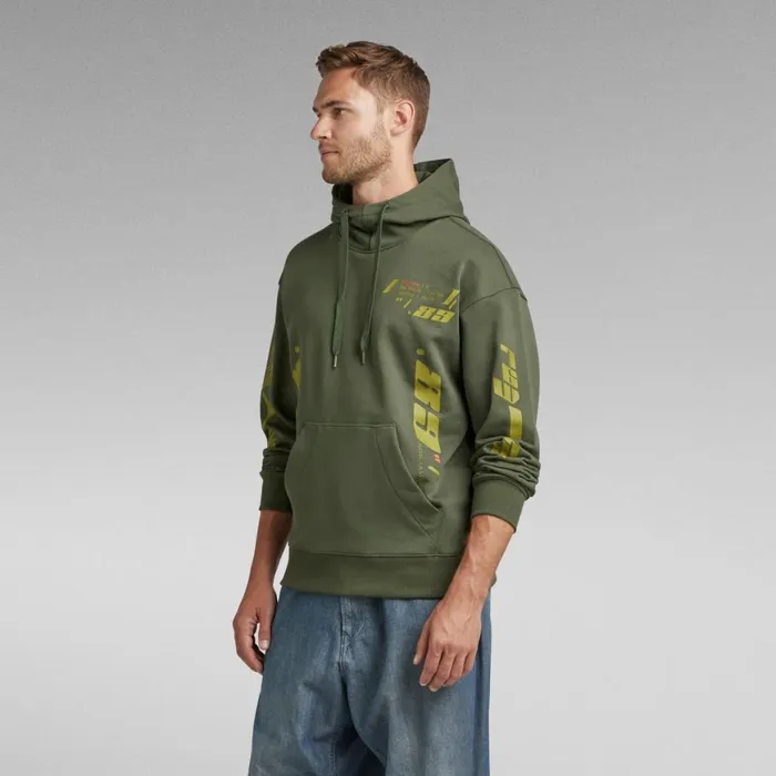 Sweatshirts and Hoodies Men GStar RAW Sobiru Loose Hooded Sweater Light Hunter
