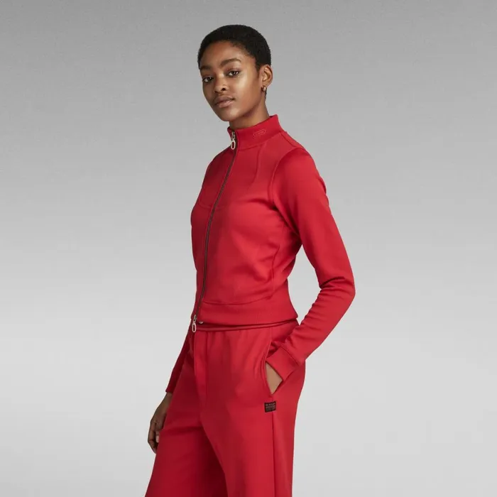 Sweatshirts and Hoodies Women GStar RAW Track Jacket Slim Sweater Dark Flame