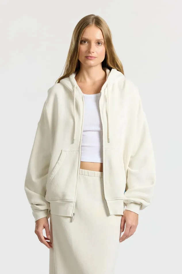 Sweatshirts Women COTTON CITIZEN Boston Zip Hoodie Vintage Bone
