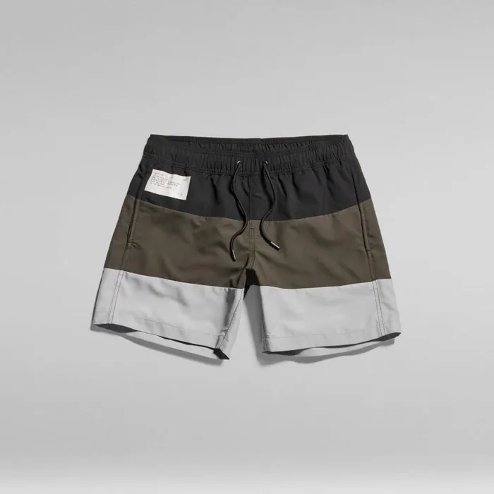 Swimwear Men GStar RAW Dirik Color Block Swim Shorts Dark Black