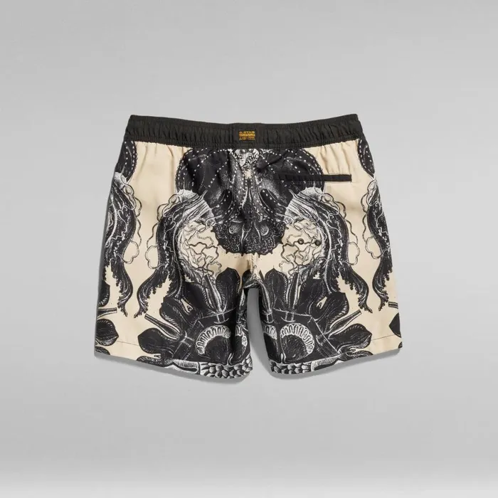Swimwear Men GStar RAW Dirik Jellyfish Allover Swim Shorts Postbag Jellyfish Mirror