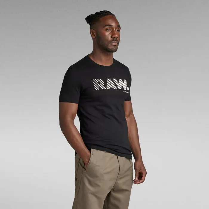 TShirts and Polos Men GStar RAW 3D RAW Logo Slim TShirt Dark Black