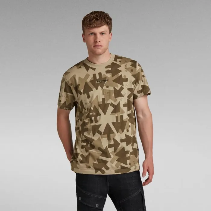 TShirts and Polos Men GStar RAW Arrow Camo Loose TShirt Light Moss Raw Arrow Camo TShirts and Polos Men GStar RAW Arrow Camo Loose TShirt Light Moss Raw Arrow Camo
