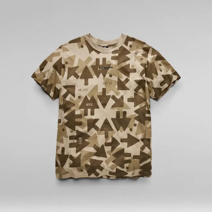 TShirts and Polos Men GStar RAW Arrow Camo Loose TShirt Light Moss Raw Arrow Camo