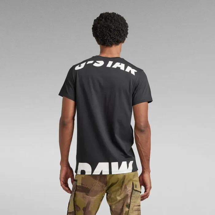 TShirts and Polos Men GStar RAW Back Panel Graphic TShirt Dark Black