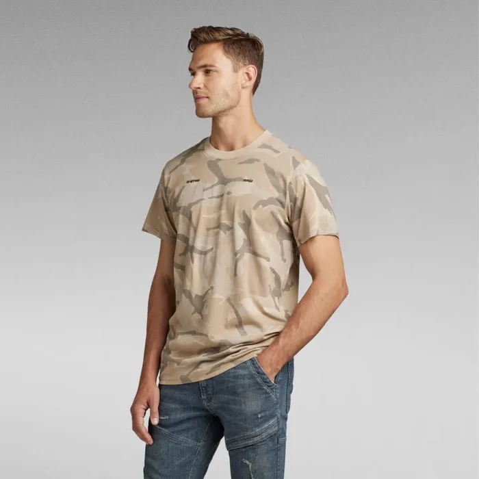 TShirts and Polos Men GStar RAW Camo Allover Loose TShirt Brick Woodland Camo