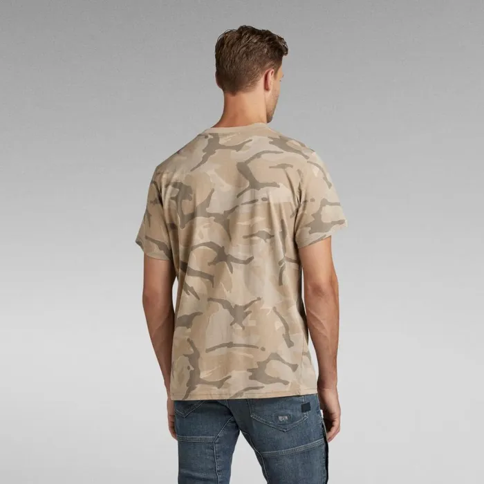 TShirts and Polos Men GStar RAW Camo Allover Loose TShirt Brick Woodland Camo