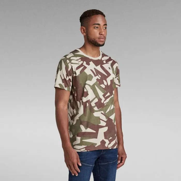 TShirts and Polos Men GStar RAW Camo Allover TShirt Dark Brick Peacehand