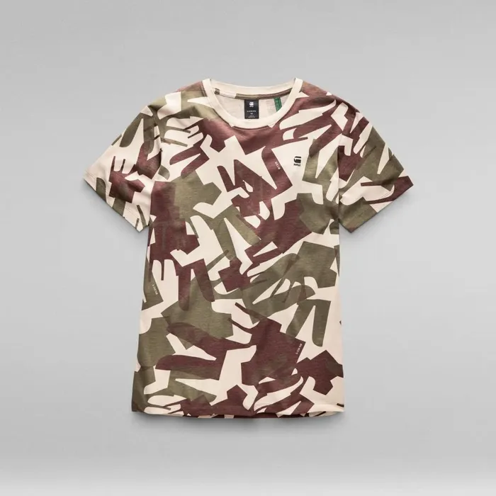 TShirts and Polos Men GStar RAW Camo Allover TShirt Dark Brick Peacehand