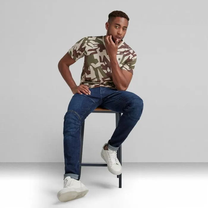 TShirts and Polos Men GStar RAW Camo Allover TShirt Dark Brick Peacehand