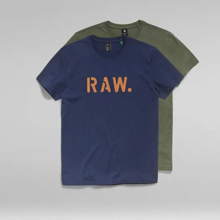 TShirts and Polos Men GStar RAW Originals RAW TShirt 2 Pack Sartho Bluelight Hunter