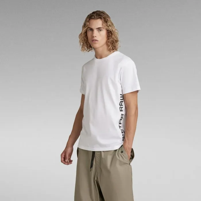 TShirts and Polos Men GStar RAW Side Logo TShirt White