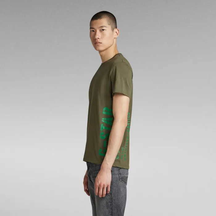 TShirts and Polos Men GStar RAW Side Stencil TShirt Shadow Olive