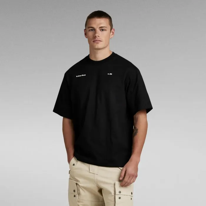 TShirts and Polos Men GStar RAW Unisex Oversized Boxy Base TShirt Dark Black