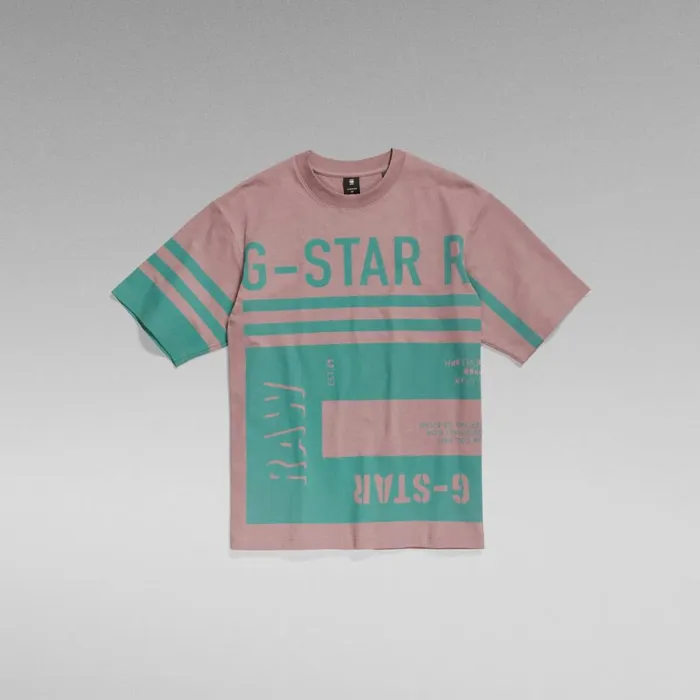 TShirts and Polos Men GStar RAW Unisex TShirt Scarf Graphic Boxy Grape Shake