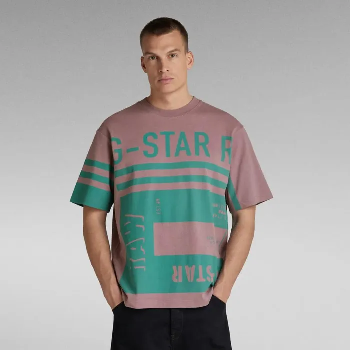 TShirts and Polos Men GStar RAW Unisex TShirt Scarf Graphic Boxy Grape Shake