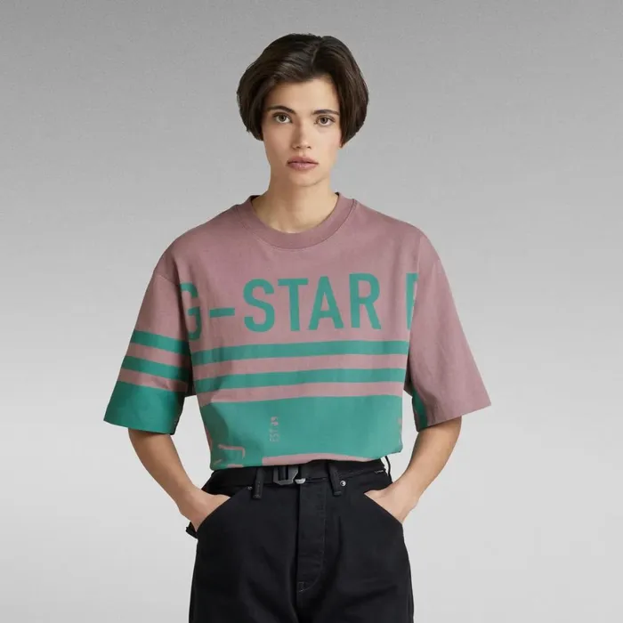 TShirts and Polos Men GStar RAW Unisex TShirt Scarf Graphic Boxy Grape Shake