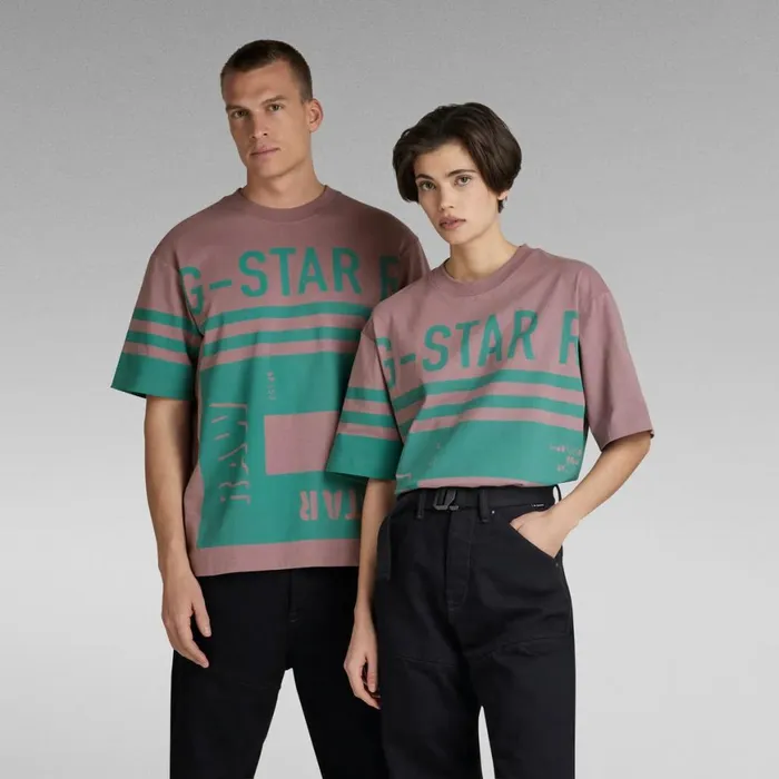 TShirts and Polos Men GStar RAW Unisex TShirt Scarf Graphic Boxy Grape Shake