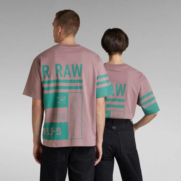 TShirts and Polos Men GStar RAW Unisex TShirt Scarf Graphic Boxy Grape Shake