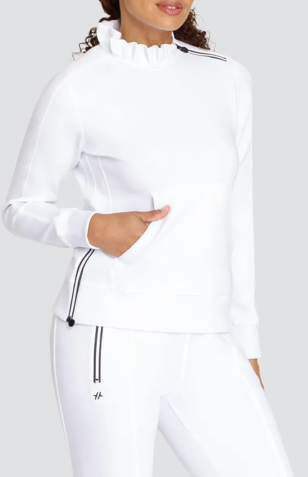 Tail Activewear Condoleezza Chalk White Pullover Women Long Sleeve