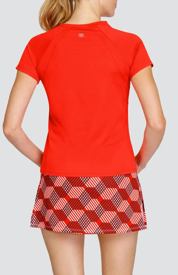 Tail Activewear Toledo Top 8211 Paprika Red Women Short Sleeve