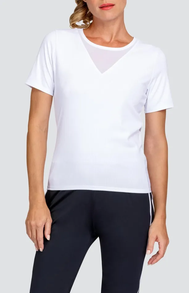 Tail Activewear Valley Top 8211 Chalk 8211 FINAL SALE Women Short Sleeve