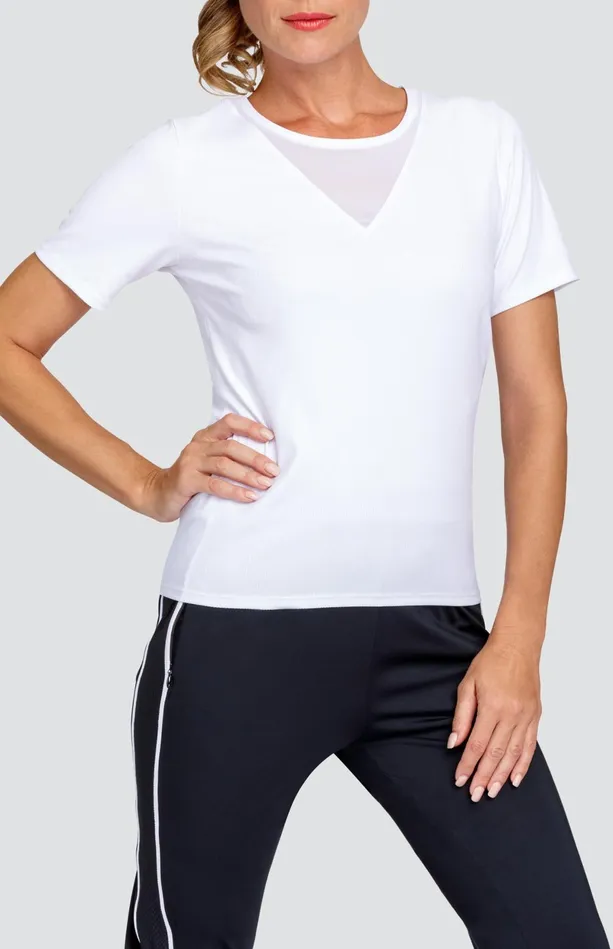 Tail Activewear Valley Top 8211 Chalk 8211 FINAL SALE Women Short Sleeve