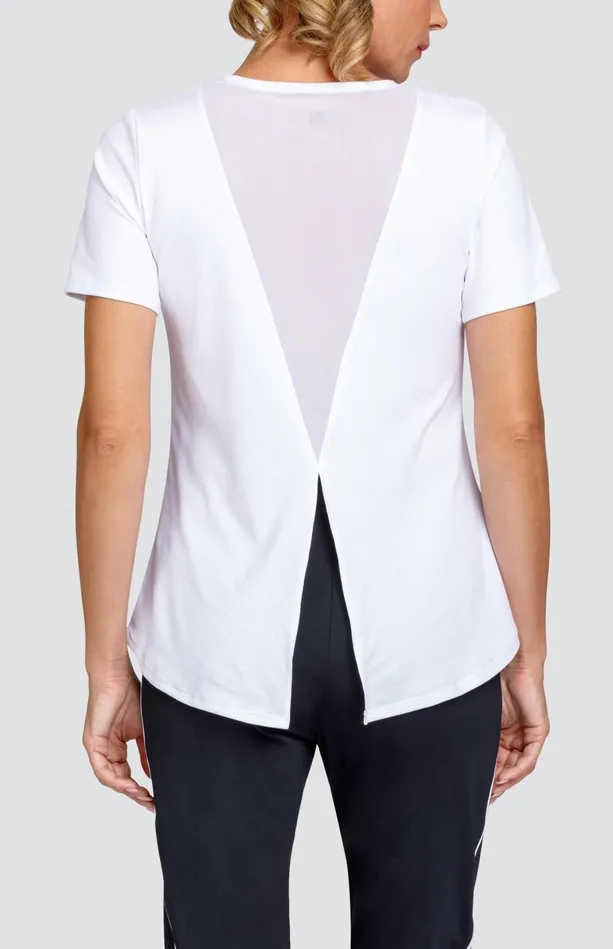 Tail Activewear Valley Top 8211 Chalk 8211 FINAL SALE Women Short Sleeve