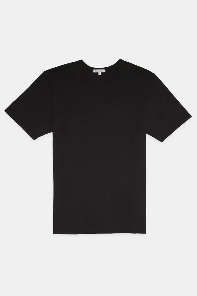 Tees Men COTTON CITIZEN Classic Crewneck Tee Jet Black Tees Men COTTON CITIZEN Classic Crewneck Tee Jet Black