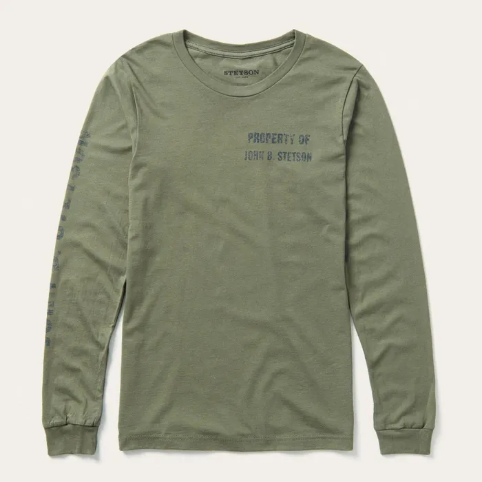 Tees Men Stetson Property Of John B Stetson Tee Green