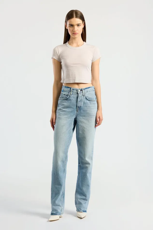 Tees Women COTTON CITIZEN Standard Baby Tee Vintage White Stone Tees Women COTTON CITIZEN Standard Baby Tee Vintage White Stone
