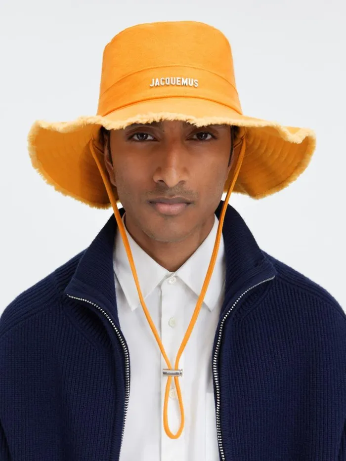 The Artichaut Bucket Hat Dark Orange Women JACQUEMUS Hats The Artichaut Bucket Hat Dark Orange Women JACQUEMUS Hats