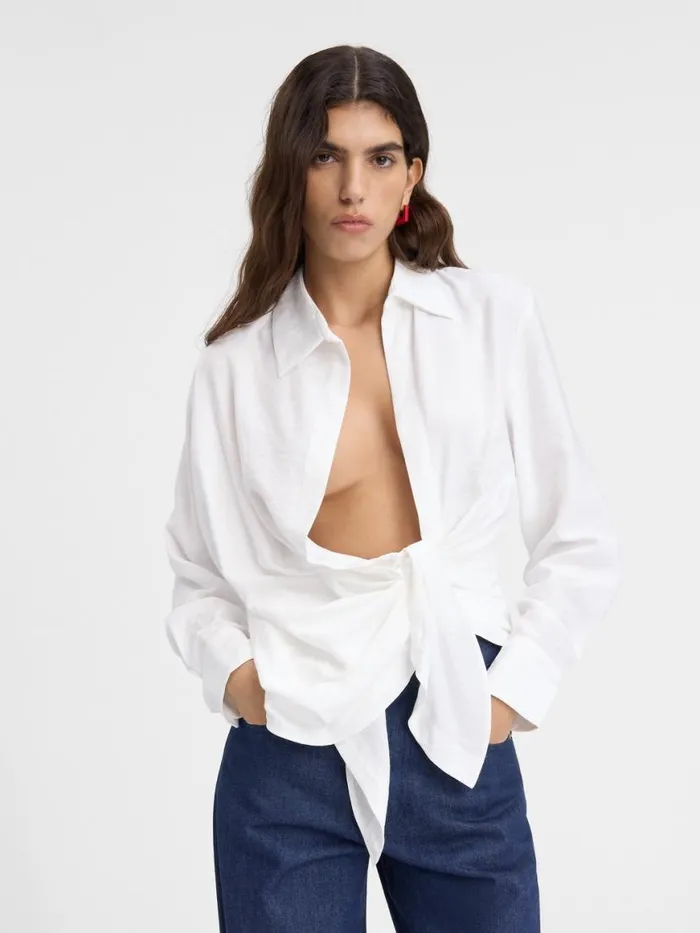 The Bahia Shirt White Women JACQUEMUS Tops and Shirts The Bahia Shirt White Women JACQUEMUS Tops and Shirts