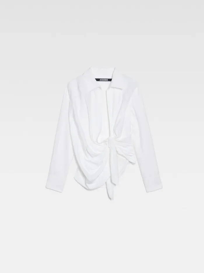 The Bahia Shirt White Women JACQUEMUS Tops and Shirts The Bahia Shirt White Women JACQUEMUS Tops and Shirts