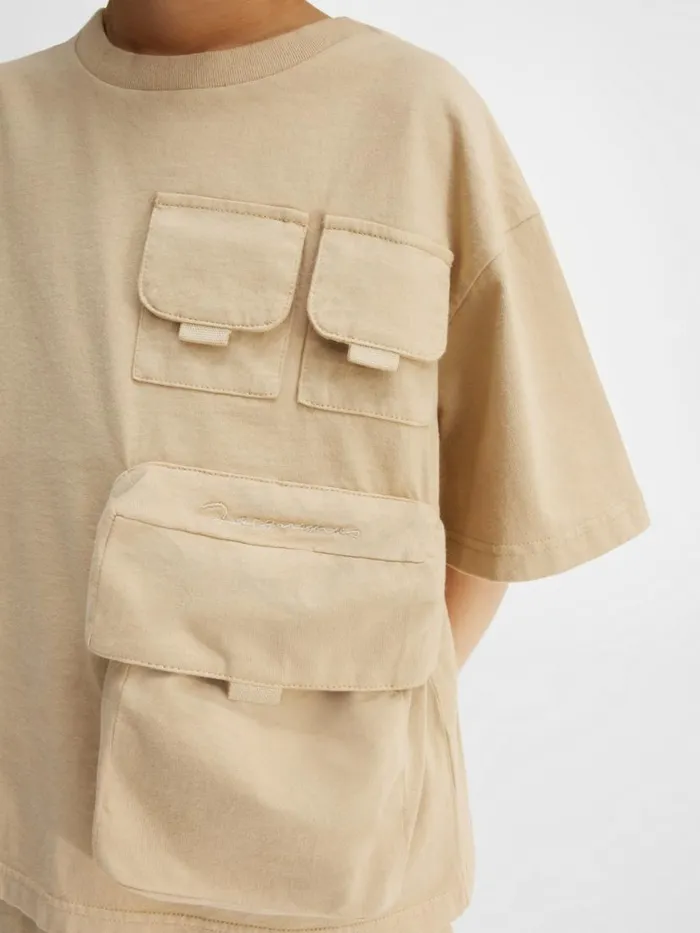 The Bolso Kids039 Tshirt Dark Beige WomenMen JACQUEMUS Tops The Bolso Kids039 Tshirt Dark Beige WomenMen JACQUEMUS Tops
