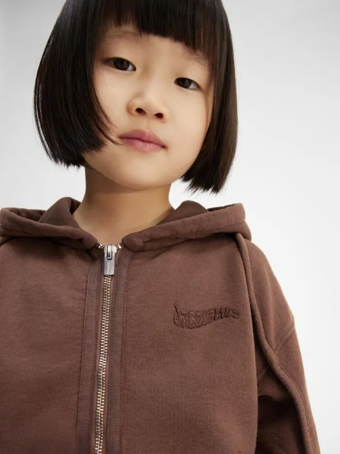 The Camargue Kids039 Zipped Sweatshirt Dark Brown WomenMen JACQUEMUS Tops The Camargue Kids039 Zipped Sweatshirt Dark Brown WomenMen JACQUEMUS Tops