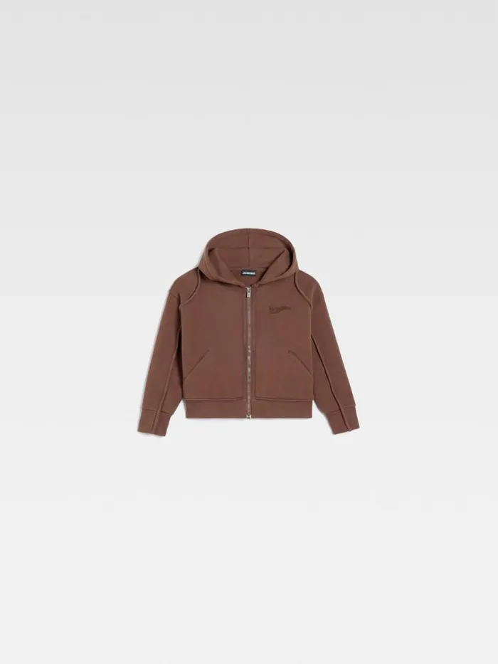 The Camargue Kids039 Zipped Sweatshirt Dark Brown WomenMen JACQUEMUS Tops The Camargue Kids039 Zipped Sweatshirt Dark Brown WomenMen JACQUEMUS Tops