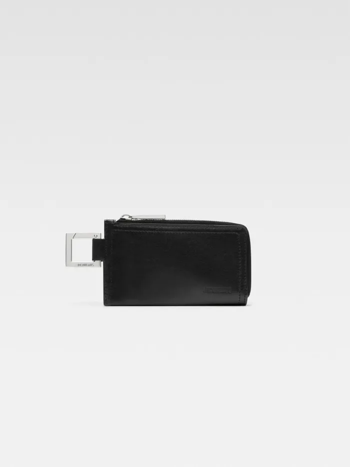 The Cuerda Zipped Wallet Black Men JACQUEMUS Small Leather Goods