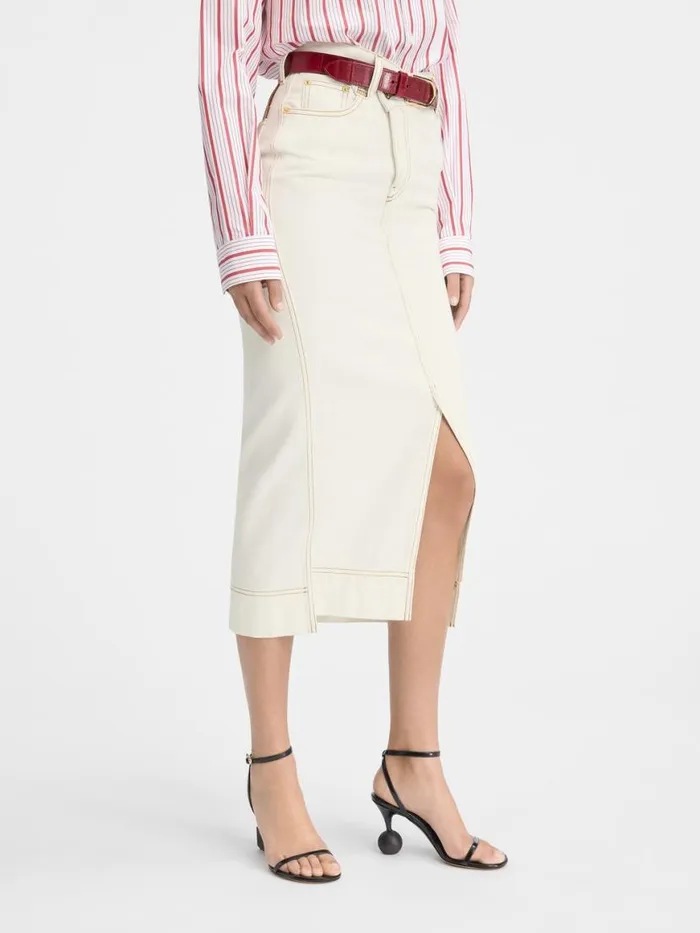 The DeNmes Denim Skirt Offwhitetabac Women JACQUEMUS Dresses and Skirts The DeNmes Denim Skirt Offwhitetabac Women JACQUEMUS Dresses and Skirts