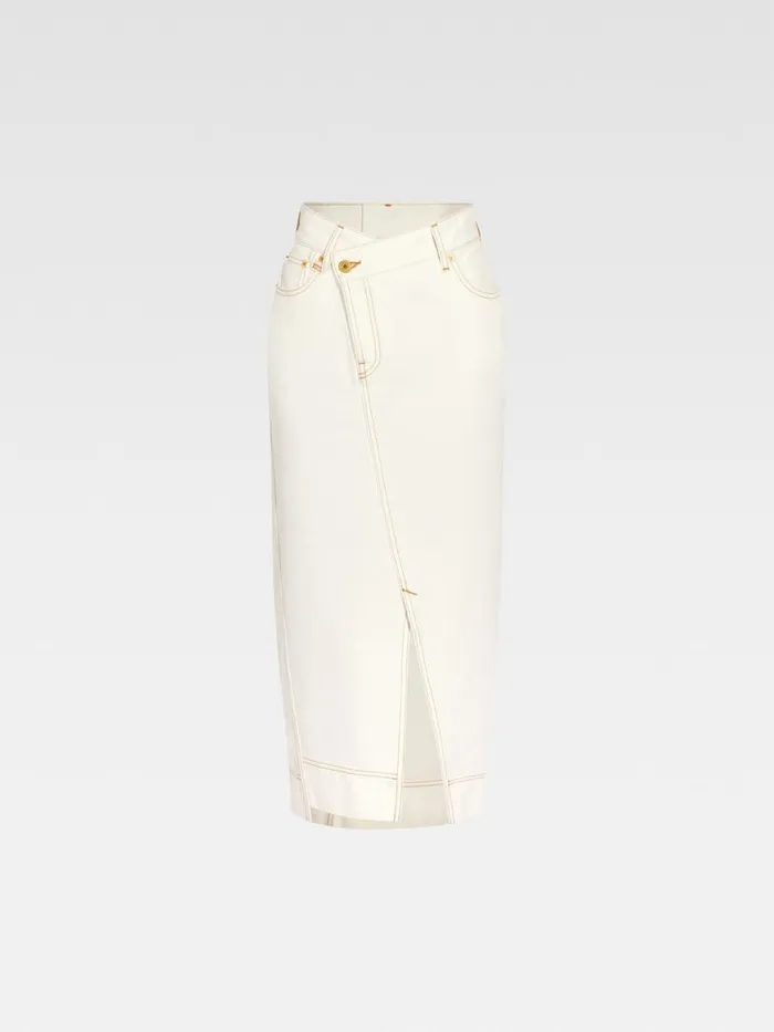 The DeNmes Denim Skirt Offwhitetabac Women JACQUEMUS Dresses and Skirts The DeNmes Denim Skirt Offwhitetabac Women JACQUEMUS Dresses and Skirts