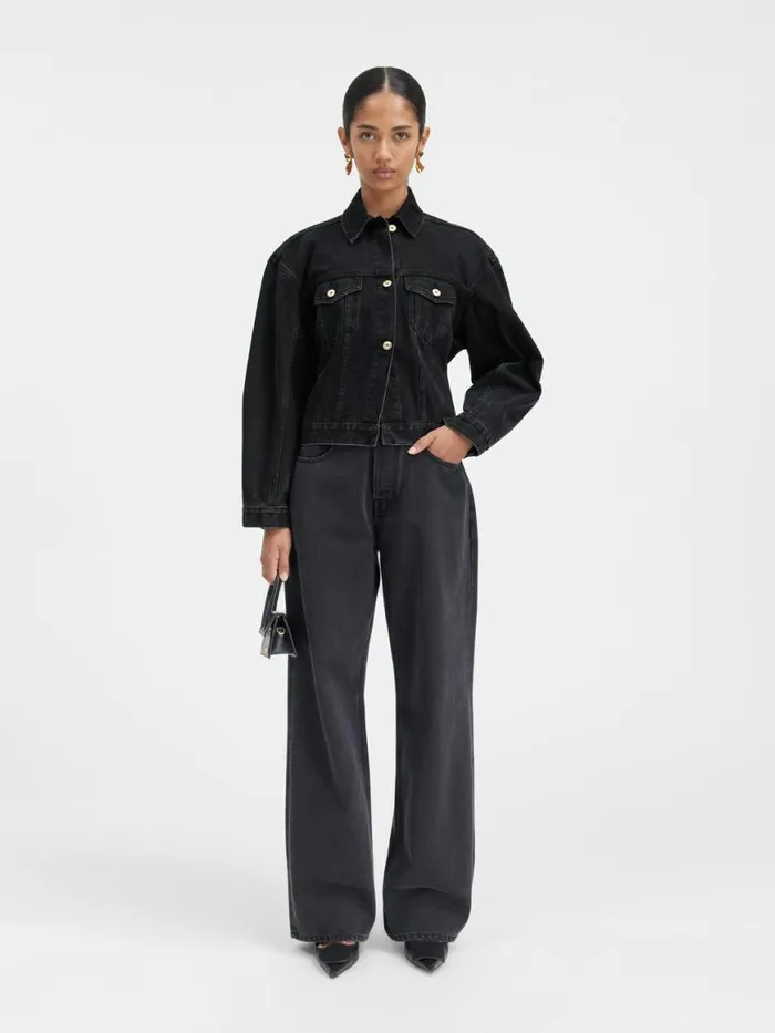 The Denim DeNmes Jacket Black Women JACQUEMUS Coats and Jackets