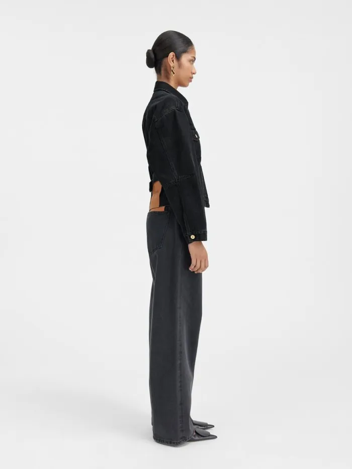 The Denim DeNmes Jacket Black Women JACQUEMUS Coats and Jackets The Denim DeNmes Jacket Black Women JACQUEMUS Coats and Jackets